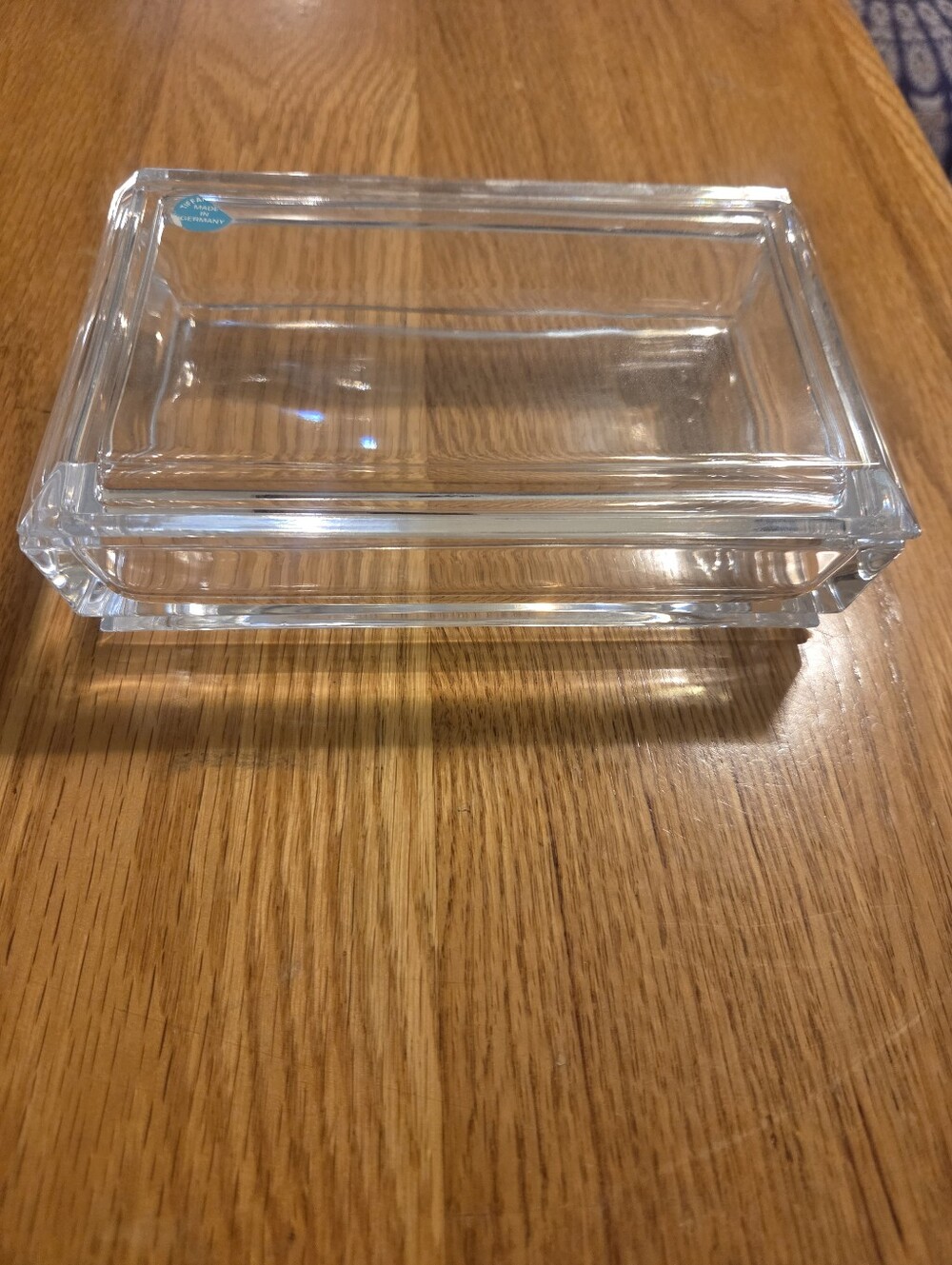 Tiffany & Co Crystal Rectangular Beveled Trinket Box